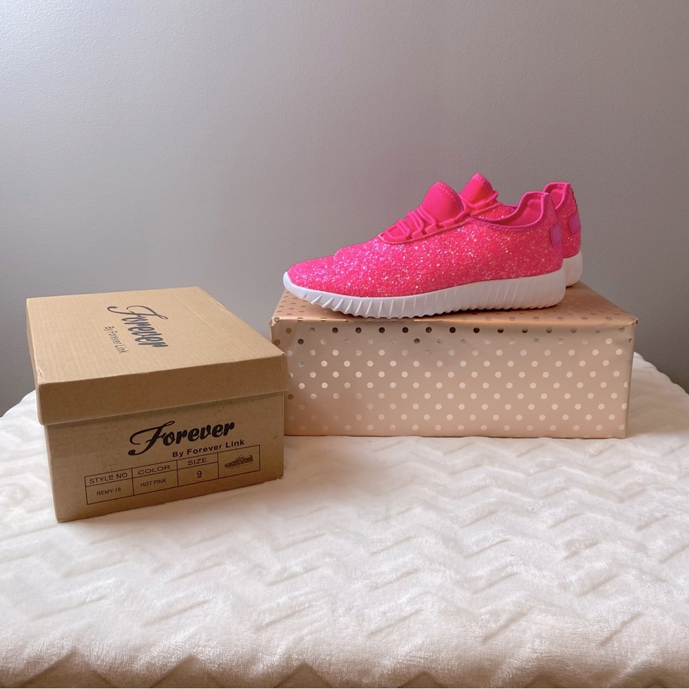Forever by Forever Link - Casual Glitter Sneaker - NEW